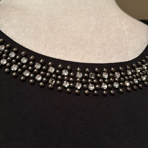 Cynthia Rowley Black Rhinestone Sleeveless Top Size Medium - Picture 3 of 9